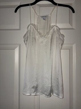 Nine West White Lace Trim Cami